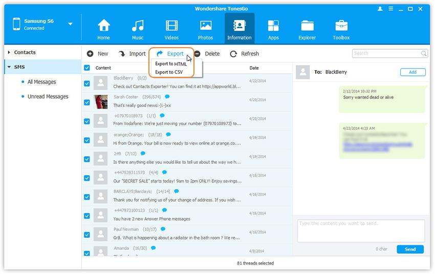 backup huawei messages