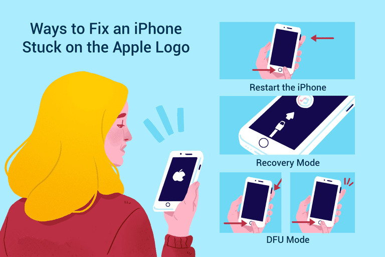 arreglar iphone pegado en logo de apple