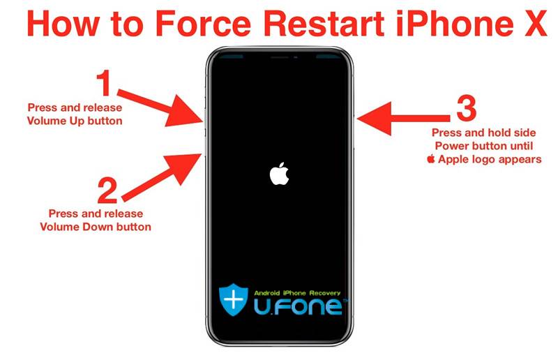 Force Restart iPhone 8/X/XR/XS/XR Max