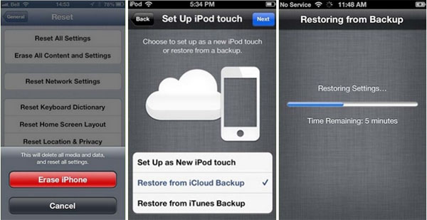restore iPhone data from icloud