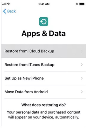 восстановить данные iphone из резервной копии icloud