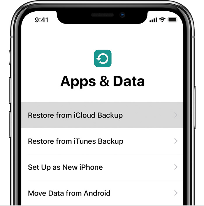 restore iPhone 13 data from iCloud