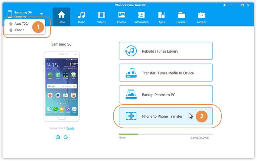 android to android data transfer