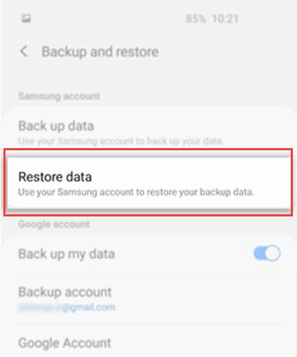 samsung cloud restore photos