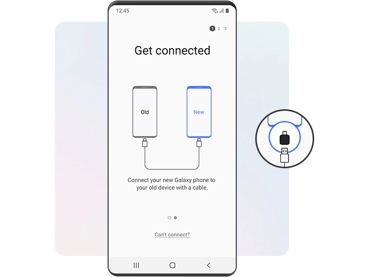 samsung smart switch conectar dois telefones