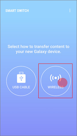 Samsung Smart Switch drahtlose Übertragung