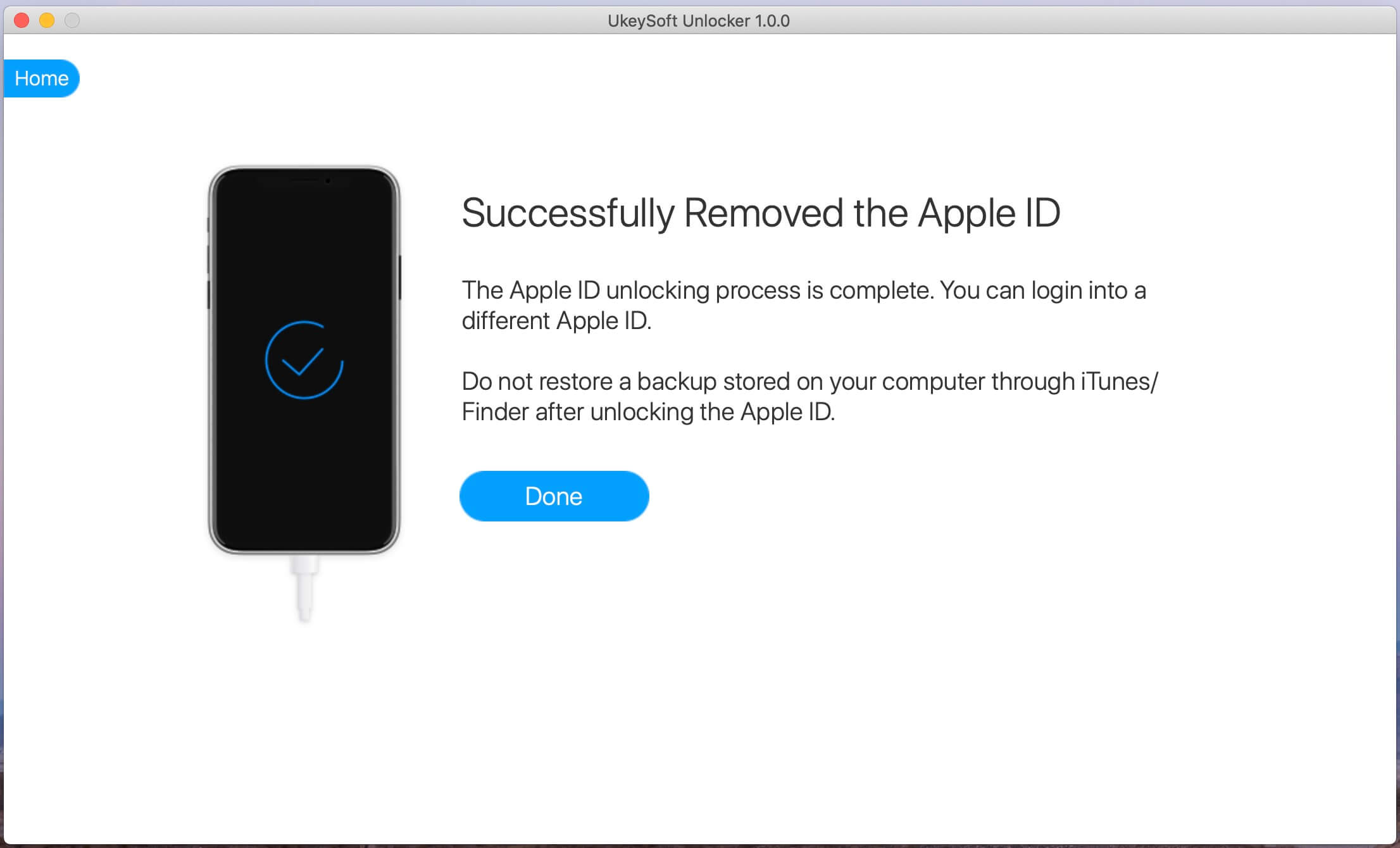 ID da Apple removido