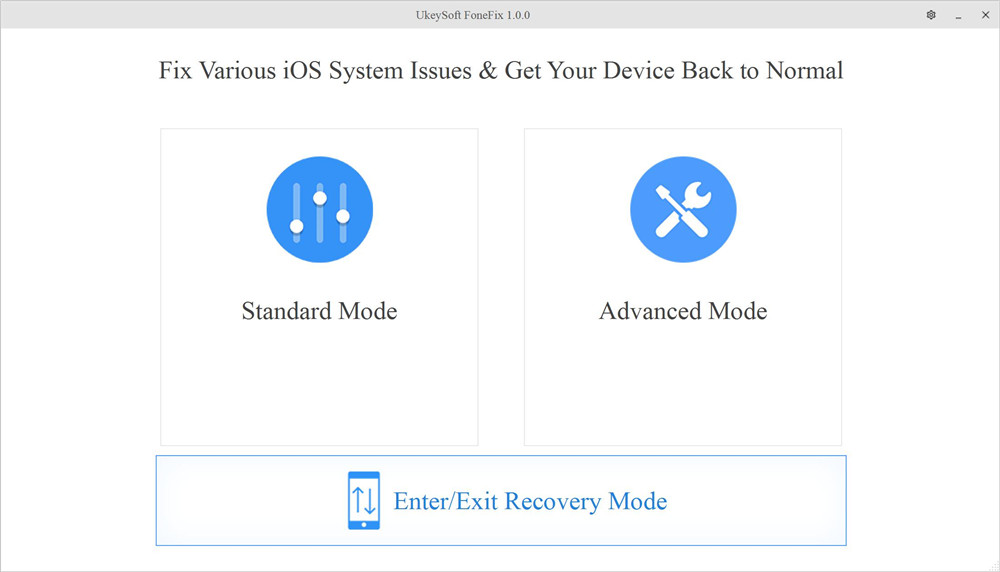 select enter or exit recovery mode