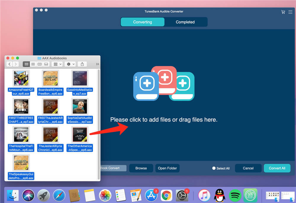 drag and drop aa aax files