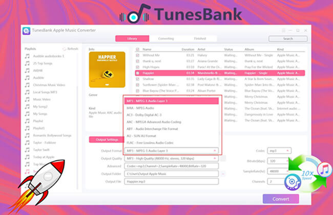 convert apple music with 10X speed