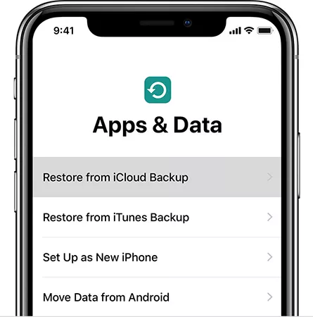 restore data icloud