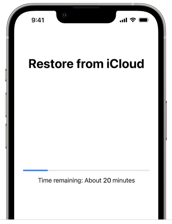 restaurar datos del iphone 13 a través de icloud