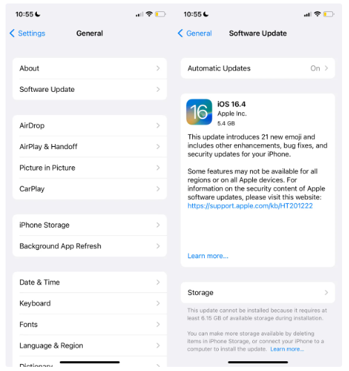 iOS 16-Update