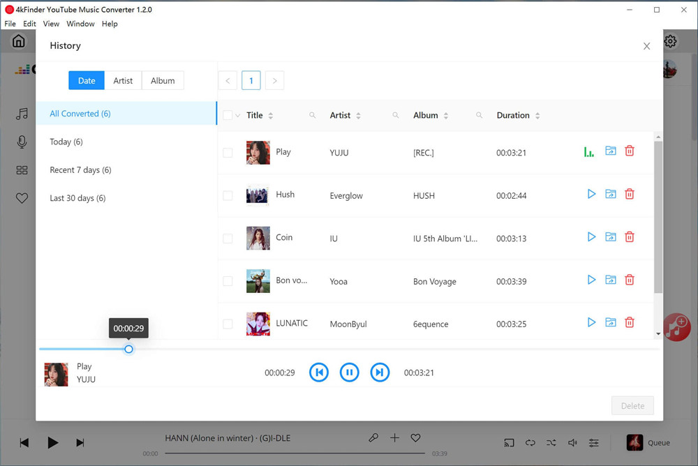 view converted songs