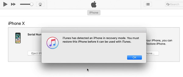 restore iPhone on iTunes